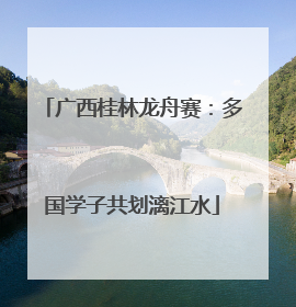 广西桂林龙舟赛：多国学子共划漓江水