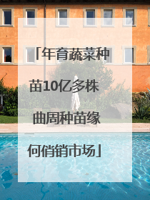 年育蔬菜种苗10亿多株 曲周种苗缘何俏销市场