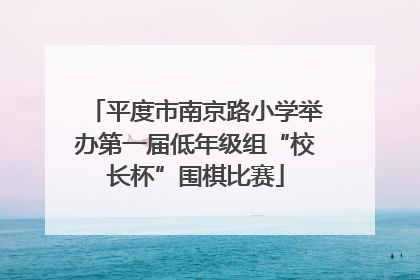 平度市南京路小学举办第一届低年级组“校长杯”围棋比赛