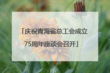 庆祝青海省总工会成立75周年座谈会召开