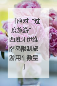 应对“过度旅游” 西班牙伊维萨岛限制旅游用车数量