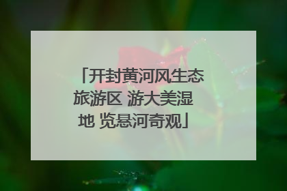 开封黄河风生态旅游区 游大美湿地 览悬河奇观