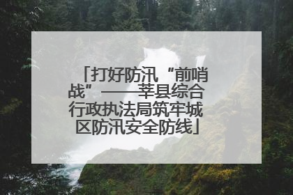 打好防汛“前哨战”——莘县综合行政执法局筑牢城区防汛安全防线