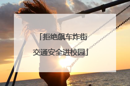 拒绝飙车炸街 交通安全进校园