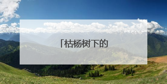 枯杨树下的“解铃人”