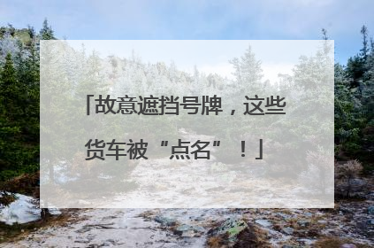 故意遮挡号牌，这些货车被“点名”！