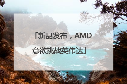 新品发布，AMD意欲挑战英伟达