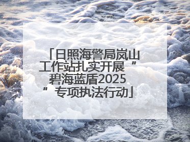 日照海警局岚山工作站扎实开展“碧海蓝盾2025”专项执法行动