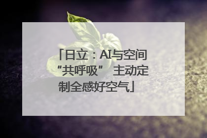 日立：AI与空间“共呼吸” 主动定制全感好空气