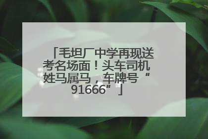毛坦厂中学再现送考名场面！头车司机姓马属马，车牌号“91666”