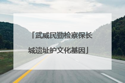 武威民勤检察保长城遗址护文化基因