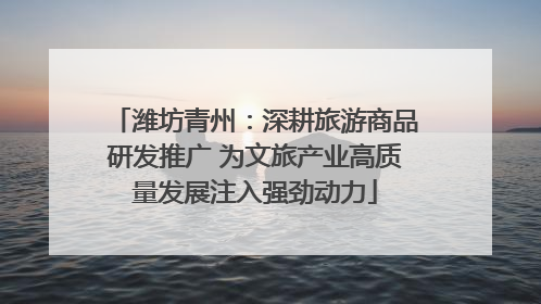 潍坊青州：深耕旅游商品研发推广 为文旅产业高质量发展注入强劲动力