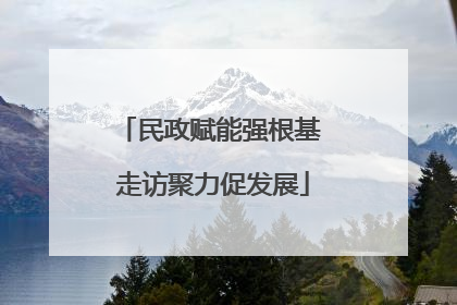 民政赋能强根基 走访聚力促发展