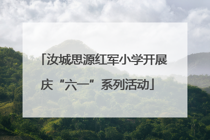 汝城思源红军小学开展庆“六一”系列活动