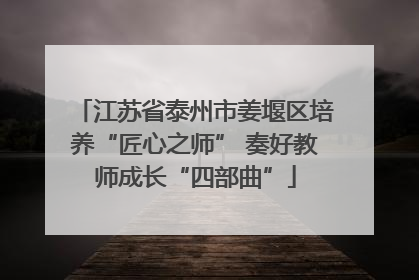 江苏省泰州市姜堰区培养“匠心之师” 奏好教师成长“四部曲”