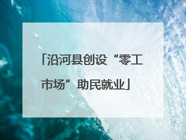 沿河县创设“零工市场”助民就业