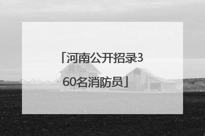 河南公开招录360名消防员