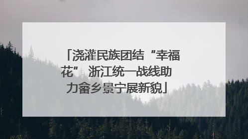 浇灌民族团结“幸福花” 浙江统一战线助力畲乡景宁展新貌