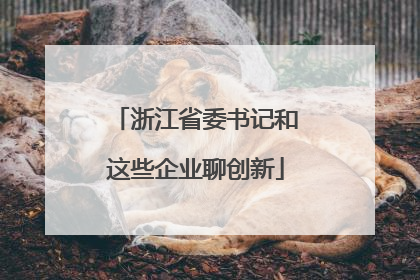 浙江省委书记和这些企业聊创新