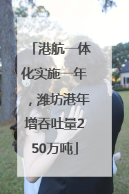 港航一体化实施一年，潍坊港年增吞吐量250万吨