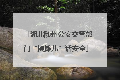 湖北随州公安交管部门“摆摊儿”话安全