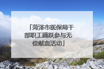 菏泽市医保局干部职工踊跃参与无偿献血活动