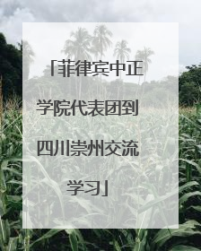 菲律宾中正学院代表团到四川崇州交流学习