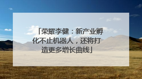 荣耀李健：新产业孵化不止机器人，还将打造更多增长曲线