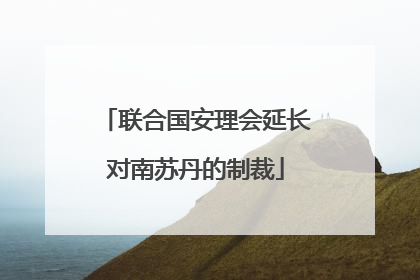 联合国安理会延长对南苏丹的制裁