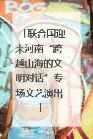 联合国迎来河南“跨越山海的文明对话”专场文艺演出