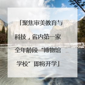 聚焦审美教育与科技，省内第一家全年龄段“博物馆学校”即将开学
