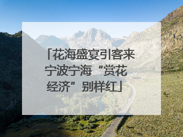 花海盛宴引客来 宁波宁海“赏花经济”别样红