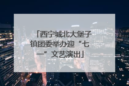 西宁城北大堡子镇团委举办迎“七一”文艺演出