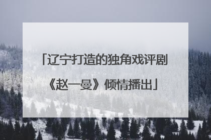 辽宁打造的独角戏评剧《赵一曼》倾情播出