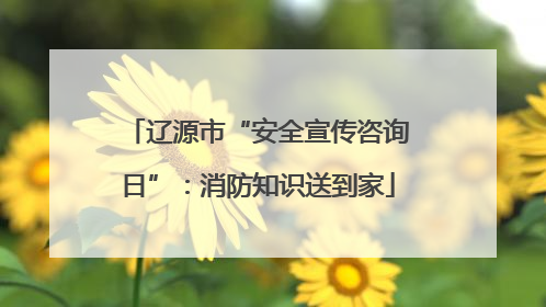 辽源市“安全宣传咨询日”：消防知识送到家