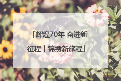 辉煌70年 奋进新征程丨锦绣新旅程