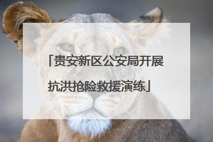 贵安新区公安局开展抗洪抢险救援演练