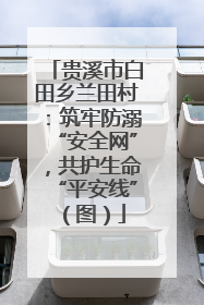 贵溪市白田乡兰田村：筑牢防溺“安全网”，共护生命“平安线”（图）