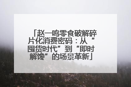 赵一鸣零食破解碎片化消费密码：从“囤货时代”到“即时解馋”的场景革新