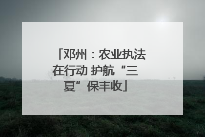 邓州：农业执法在行动 护航“三夏”保丰收