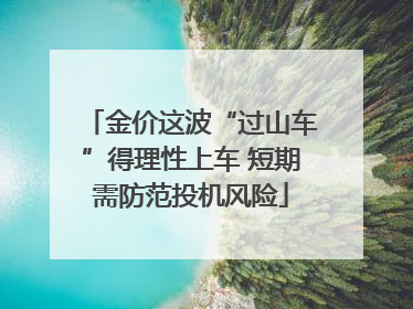 金价这波“过山车”得理性上车 短期需防范投机风险