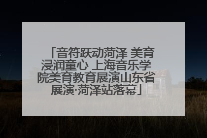 音符跃动菏泽 美育浸润童心 上海音乐学院美育教育展演山东省展演·菏泽站落幕