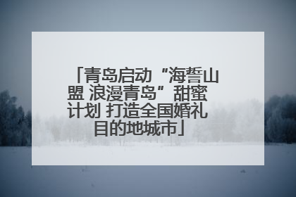 青岛启动“海誓山盟 浪漫青岛”甜蜜计划 打造全国婚礼目的地城市