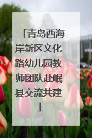 青岛西海岸新区文化路幼儿园教师团队赴岷县交流共建