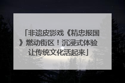 非遗皮影戏《精忠报国》燃动街区！沉浸式体验让传统文化活起来
