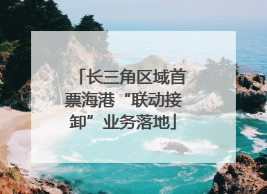 长三角区域首票海港“联动接卸”业务落地
