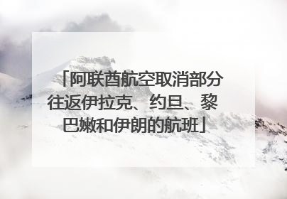 阿联酋航空取消部分往返伊拉克、约旦、黎巴嫩和伊朗的航班