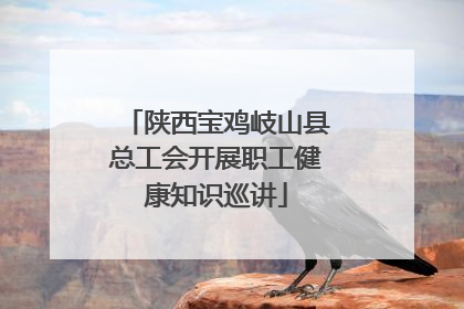 陕西宝鸡岐山县总工会开展职工健康知识巡讲