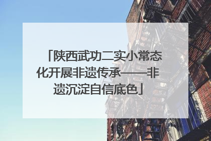 陕西武功二实小常态化开展非遗传承——非遗沉淀自信底色