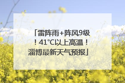 雷阵雨+阵风9级！41℃以上高温！淄博最新天气预报